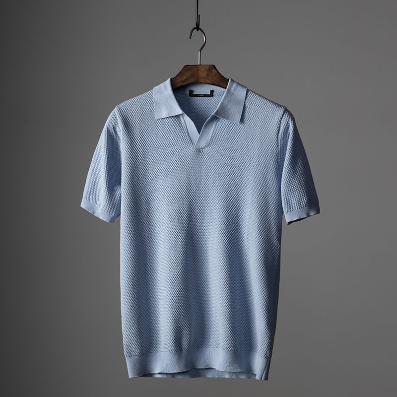 Men's Classic Polo Shirt | Breathable | Versatile | Spring - Sky Blue