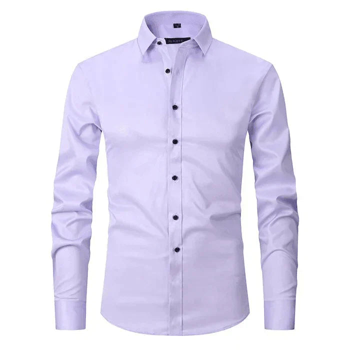 Men's Classic Shirt | Long Sleeve | Formal | Autumn - Pink & White