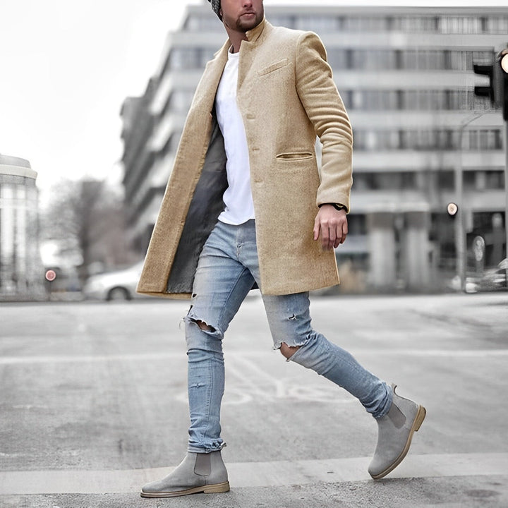 Men's Coat | Tailored | Full-Length | Winter - Beige