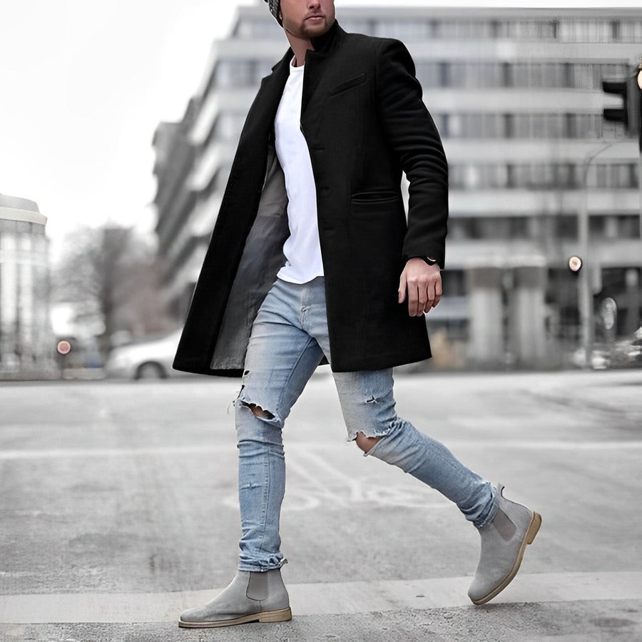 Men's Coat | Tailored | Full-Length | Winter - Black