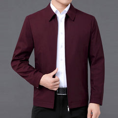 Men's Comfortable Coat with Style - Classic Fit | Autumn - Red
