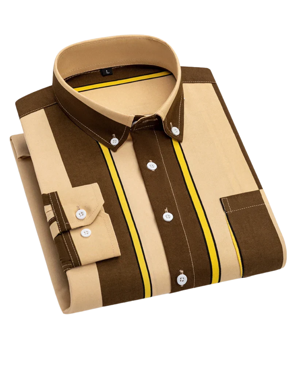 Men's Cotton Shirt - Classic Casual Style | Spring - Brown