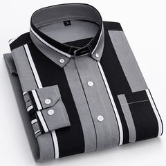 Men's Cotton Shirt - Classic Casual Style | Spring - Dark Gray