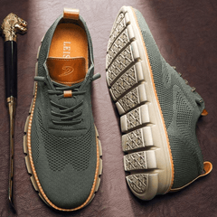Men's Cushioned Support Shoes - Lightweight Comfort Everyday | Spring - Green