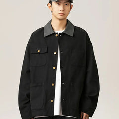 Men's Denim Jacket | Minimalist Design | Autumn - Black