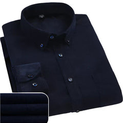 Men's Dress Shirt - Classic Tailored Fit | Autumn - Dark Blue