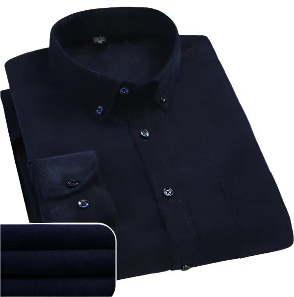 Men's Dress Shirt - Classic Tailored Fit | Autumn - Dark Blue
