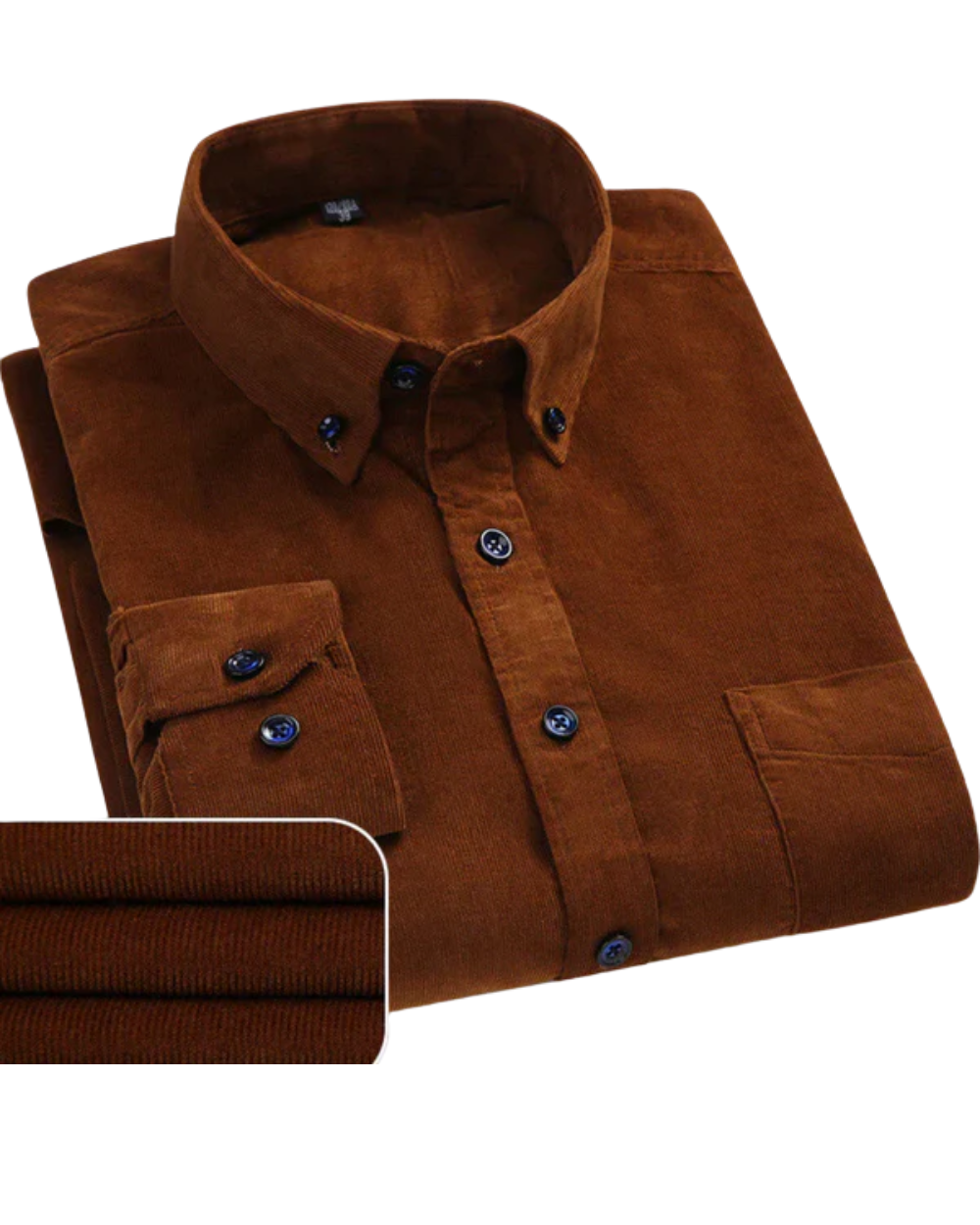 Men's Dress Shirt - Classic Tailored Fit | Autumn - Dark Brown