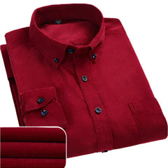 Men's Dress Shirt - Classic Tailored Fit | Autumn - Red