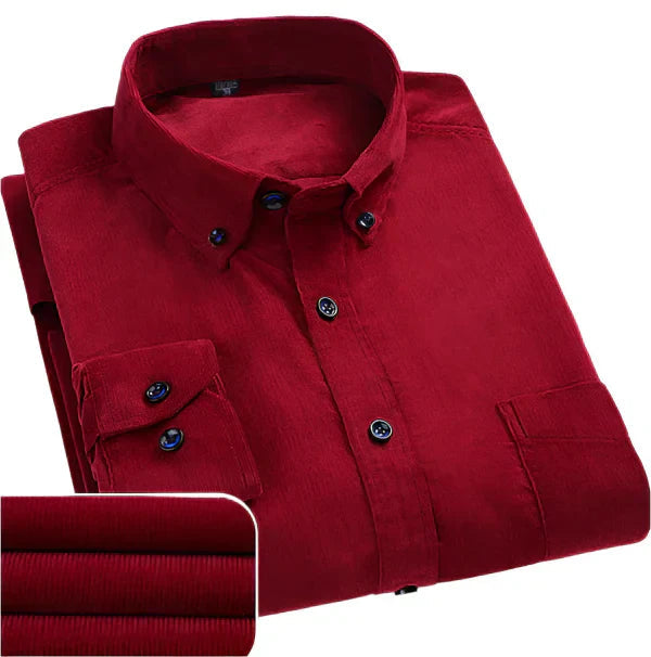 Men's Dress Shirt - Classic Tailored Fit | Autumn - Red