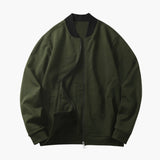 Men's Elegant Bomber | Discreet Zip | Autumn - Olive