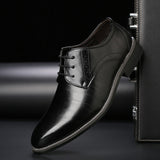 Men's Elegant Derby Shoes | Formal Style | | Autumn - Black