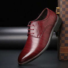 Men's Elegant Derby Shoes | Formal Style | | Autumn - Red