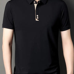 Men's Elegant Polo Shirt | Classic | Breathable | Spring - Black