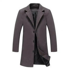 Men's Elegant Winter Overcoat | Wool Blend | Tailored - Charcoal