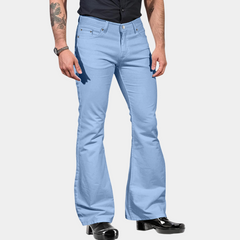 Men's Flared Pants | Retro Vibe | Autumn - Blue