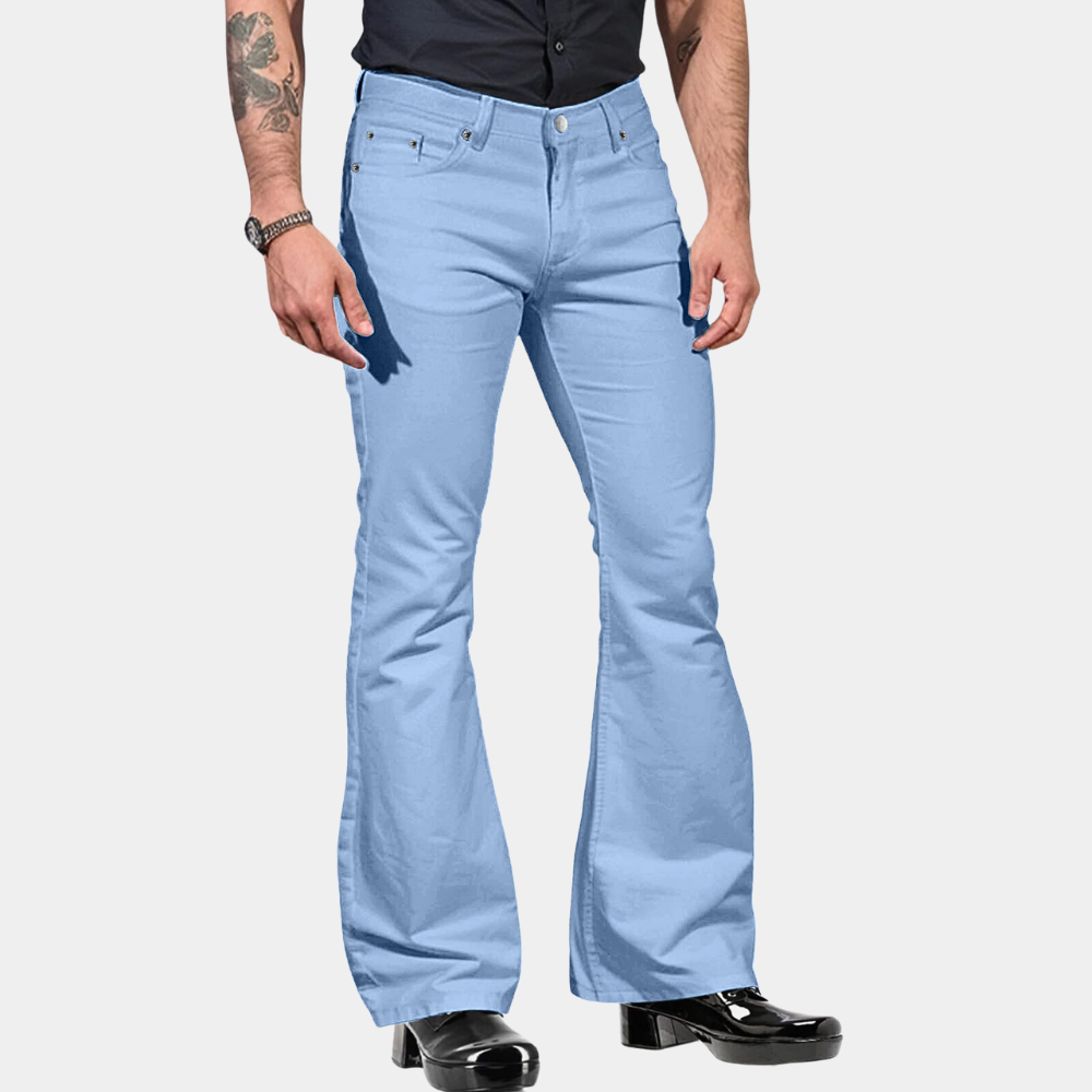 Men's Flared Pants | Retro Vibe | Autumn - Blue