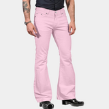 Men's Flared Pants | Retro Vibe | Autumn - Pink