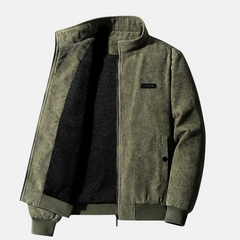 Men's Fleece Jacket | Full Zip | Warm | Autumn - Olive