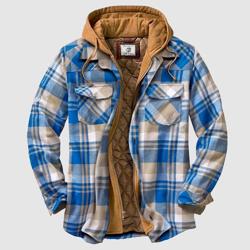 Men's Fleece-Lined Jacket | Plaid | Winter