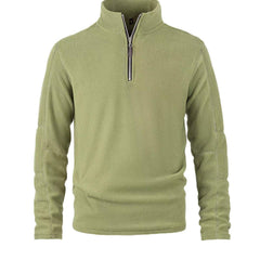 Men's Fleece Pullover | Soft Wool Lining | Winter - Olive