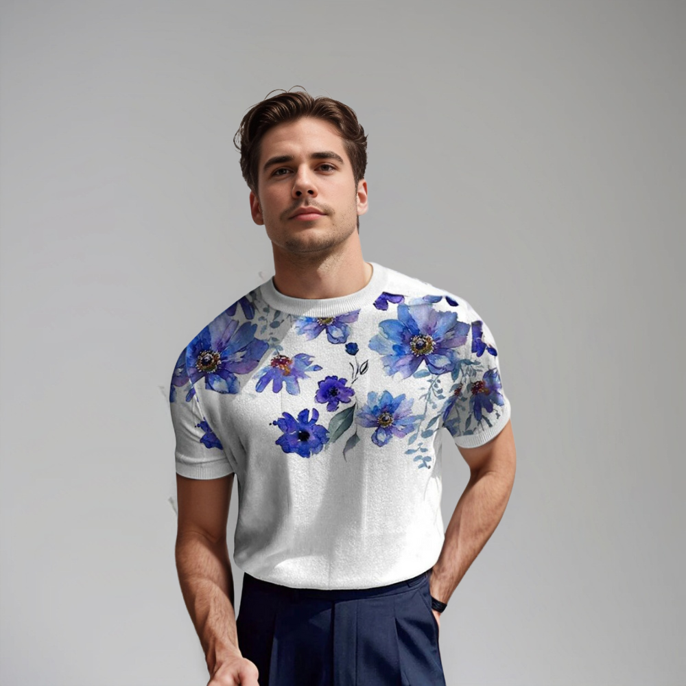 Men's Floral Short Sleeve Shirt | Botanical | Summer