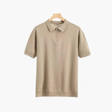 Men's Half-Zip Polo | Knit | Summer - Beige