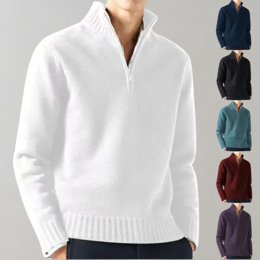 Men's Half-Zip Pullover | Soft Knit | Versatile | Autumn
