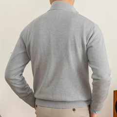 Men's Half-Zip Sweater | High Collar | Luxury | Winter