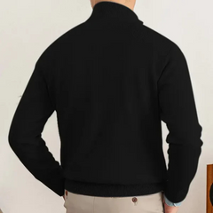 Men's Half-Zip Sweater | High Collar | Luxury | Winter