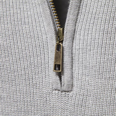 Men's Half Zip Sweater - Soft Knit Pullover | Autumn