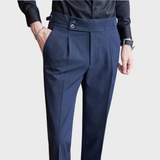 Men's High-Waist Pants | Fabric | Elegant | Autumn - Blue