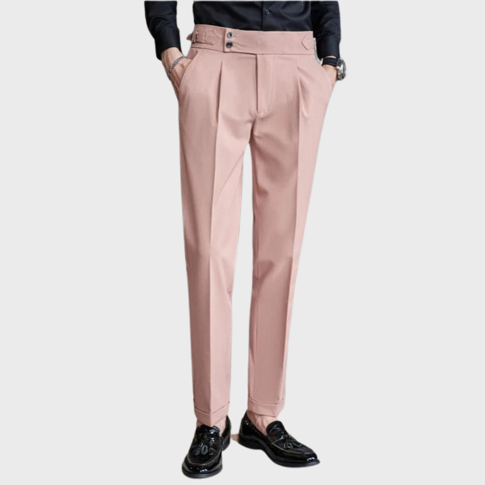 Men's High-Waist Pants | Fabric | Elegant | Autumn