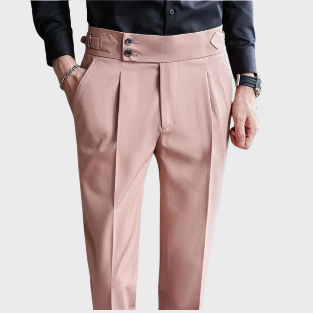 Men's High-Waist Pants | Fabric | Elegant | Autumn