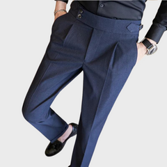 Men's High-Waist Pants | Fabric | Elegant | Autumn