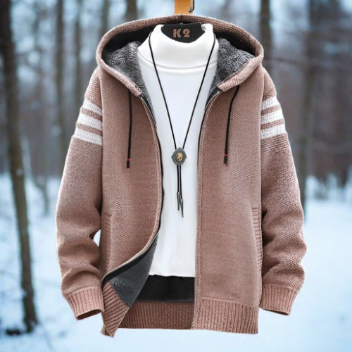 Men's Hooded Parka | Warm | Winter - Beige