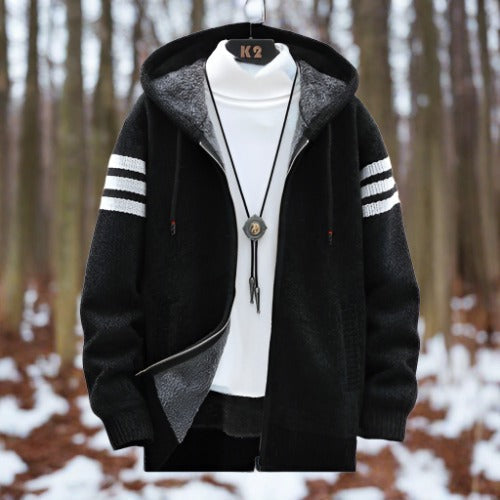 Men's Hooded Parka | Warm | Winter - Black