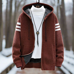 Men's Hooded Parka | Warm | Winter - Red