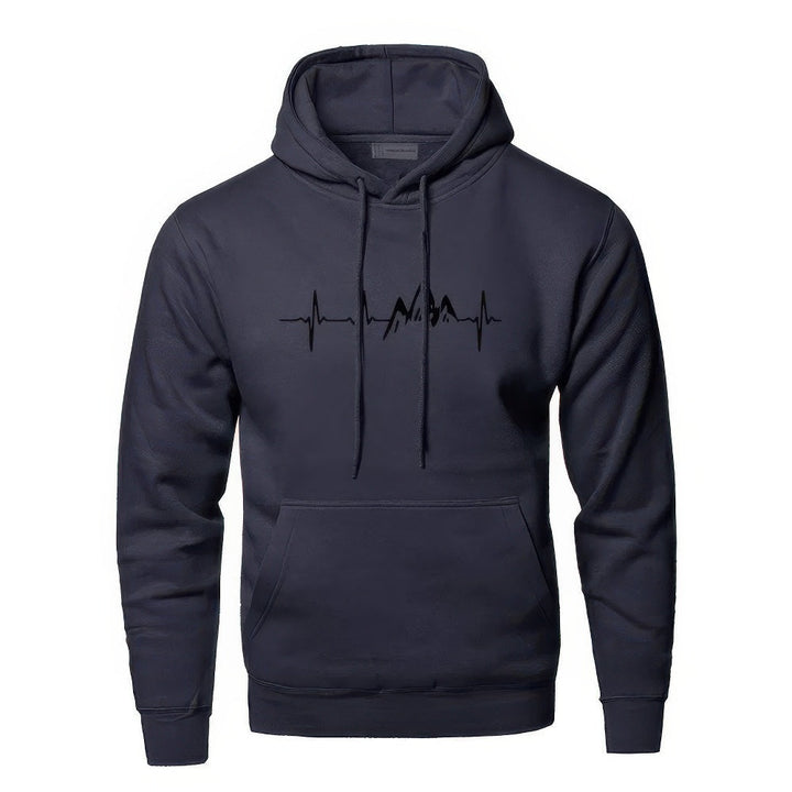 Men's Hoodie | Graphic Design | Relaxed | Autumn - Blue