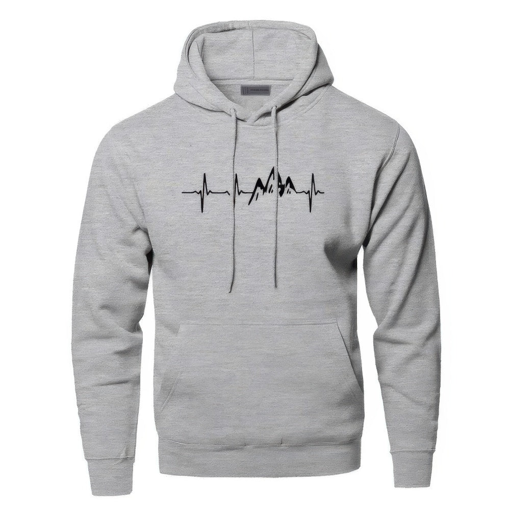 Men's Hoodie | Graphic Design | Relaxed | Autumn - Gray