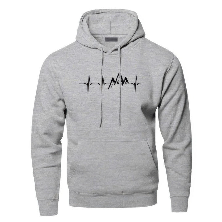 Men's Hoodie | Graphic Design | Relaxed | Autumn - Gray