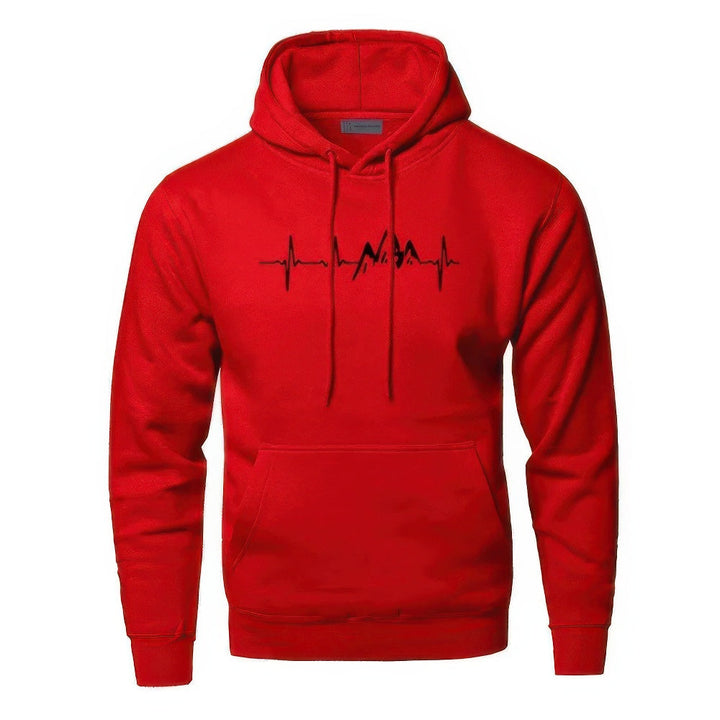 Men's Hoodie | Graphic Design | Relaxed | Autumn - Red