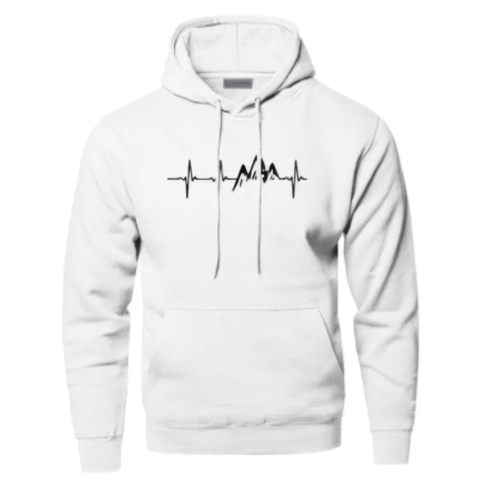 Men's Hoodie | Graphic Design | Relaxed | Autumn - White