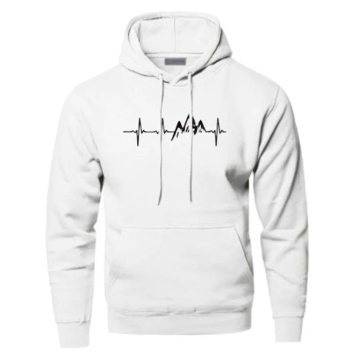 Men's Hoodie | Graphic Design | Relaxed | Autumn - White