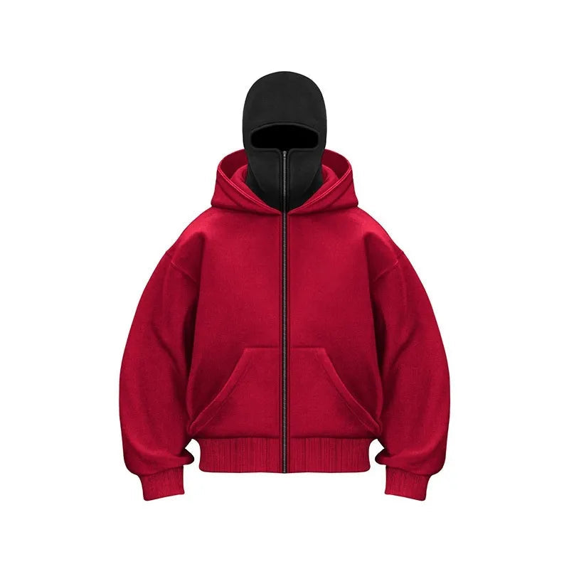 Men's Hoodie | Relaxed Fit | Winter - Red