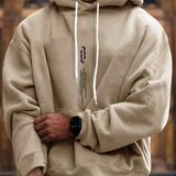 Men's Hoodie | Relaxed | Pull-Over | Winter - Beige
