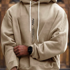 Men's Hoodie | Relaxed | Pull-Over | Winter - Beige