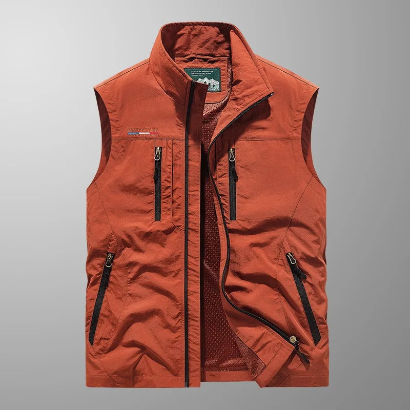 Men's Jacket | Cargo | Zipper | Fall - Orange