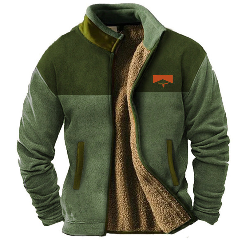 Men's Jacket | Fleece | Half-Zip | Autumn - Green