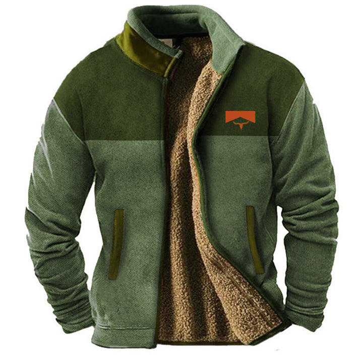 Men's Jacket | Fleece | Half-Zip | Autumn - Green